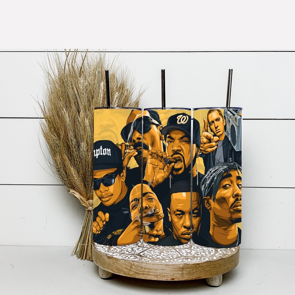 The kings of 90s rap 20 Oz Skinny Sublimated Tumbler